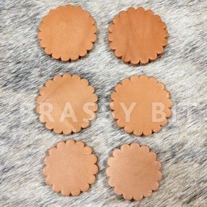 Leather Saddle Rosettes
